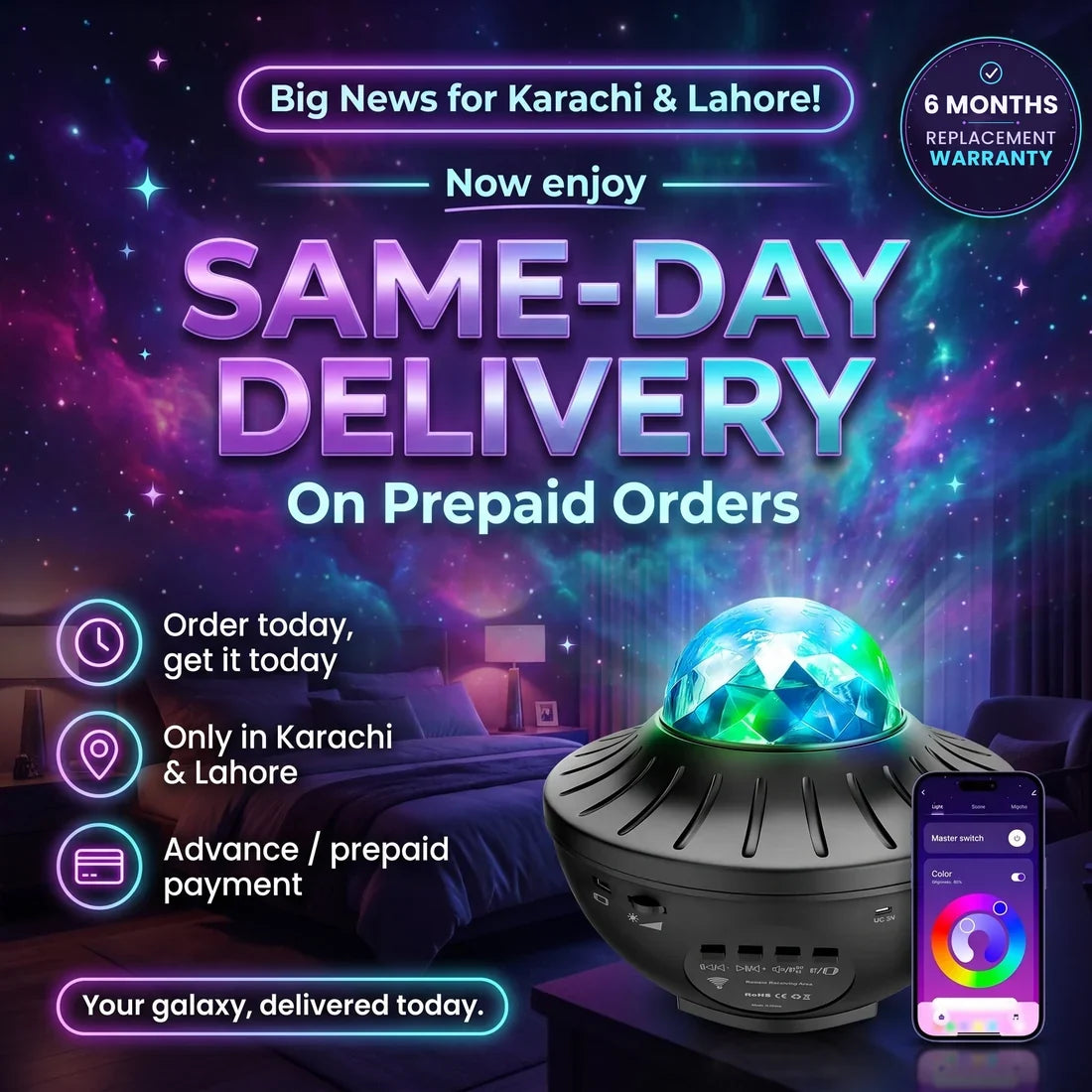 Galaxy Ocean Light Projector